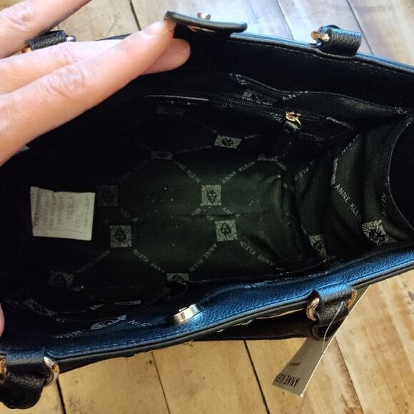 Anne Klein purse tote handbag black brown new signature gift new tags wallet - Picture 12 of 16